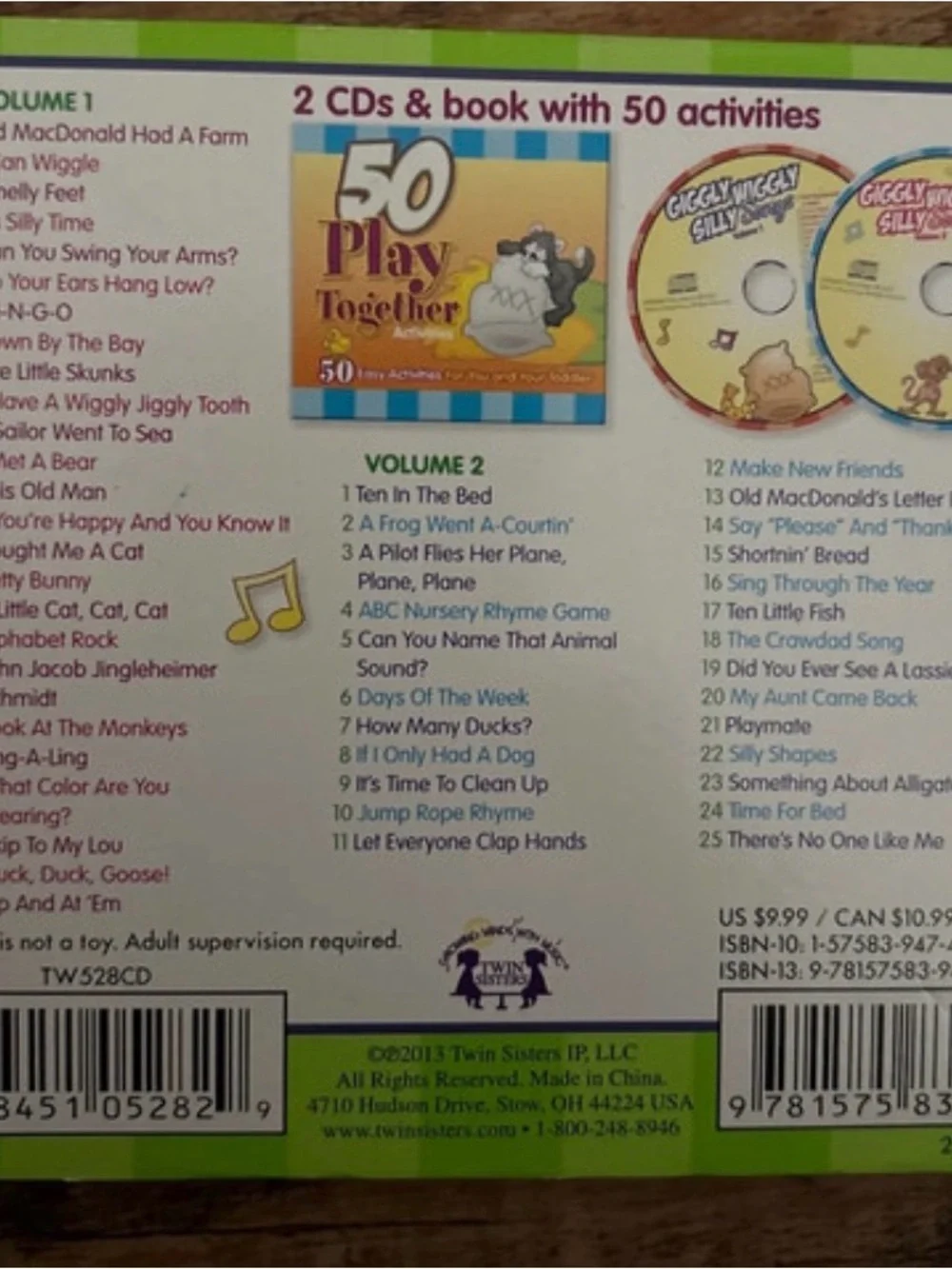 Source Unknown Giggly Wiggly Silly Songs - Green and Red Kids Party Music